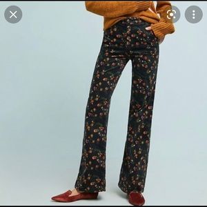 Pilcro and the Letterpress Icon Corduroy Flare floral size 32